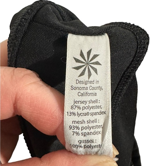 Athleta Black Roundabout Yoga Pants Wide Leg Sz L - Picture 12 of 13